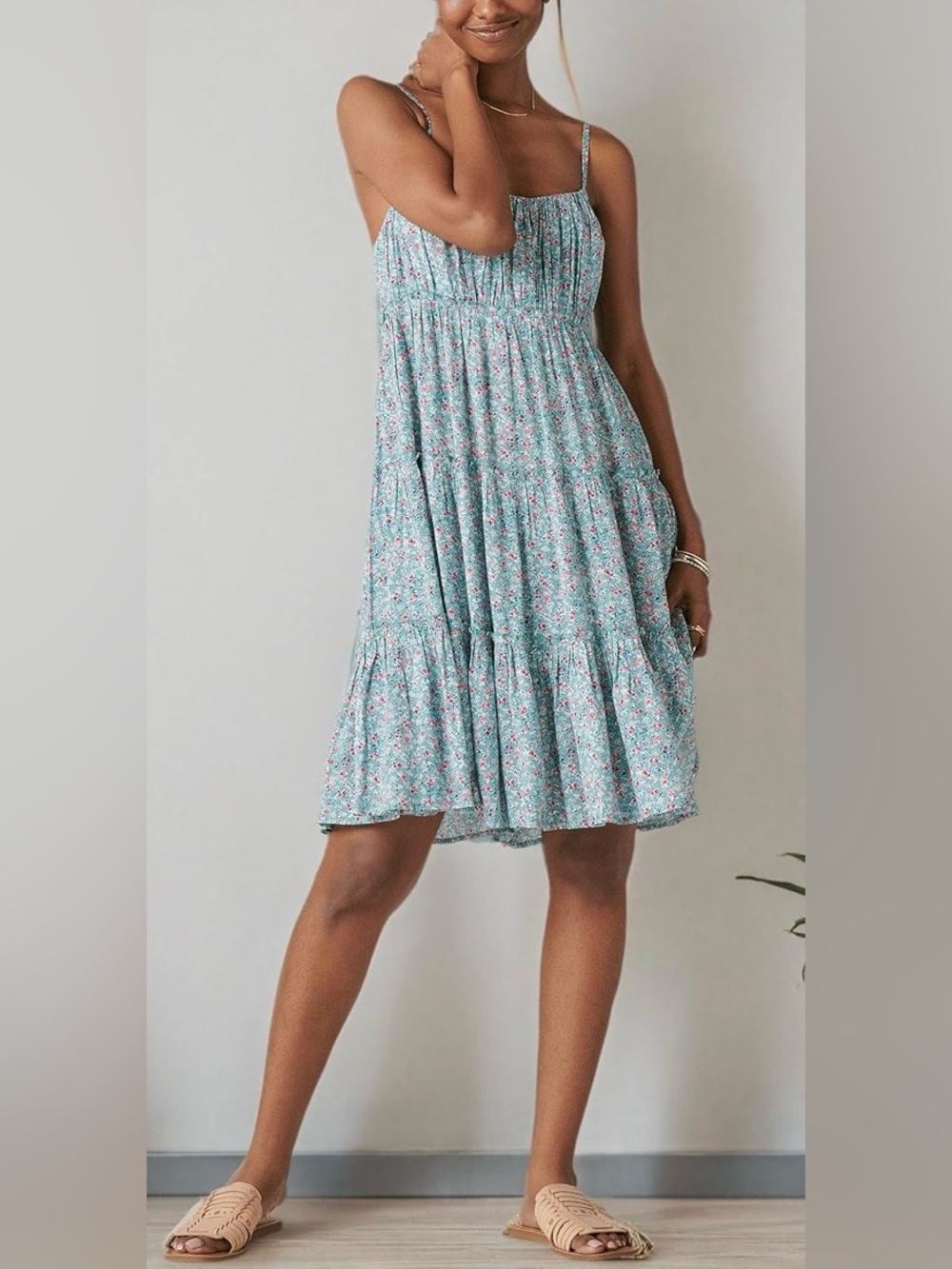 Lucky Brand Floral Print Tiered Mini Dress - Picture 2 of 9